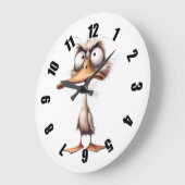 Launische Ente Große Wanduhr (Winkel)