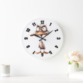 Launische Ente Große Wanduhr (Zuhause)