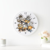 Launische Enten Große Wanduhr (Zuhause)