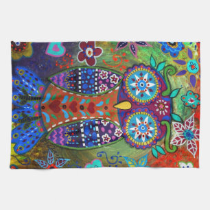 launische Eule Handtuch