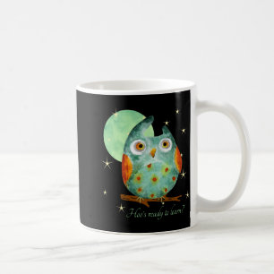 Launische Eule Wasserfarben-Stil Name Schule auf d Kaffeetasse