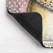 Launische Eulen-Blumen-Aquarell-Kunst Mousepad (Ecke)