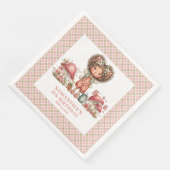 Launische Fee 3. Geburtstag Pilz Papier Serviette (Ecke)