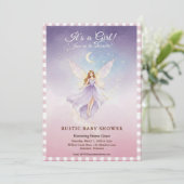Launische Fee Baby Shower Einladung (Stehend Vorderseite)
