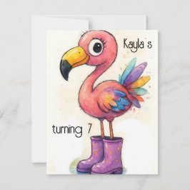 LAUNISCHE FLAMINGO-DOWNLOAD-EINLADUNG EINLADUNG
