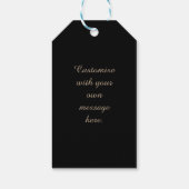 Launische fliegende Rentier-Silhouette Geschenkanhänger (Rückseite)