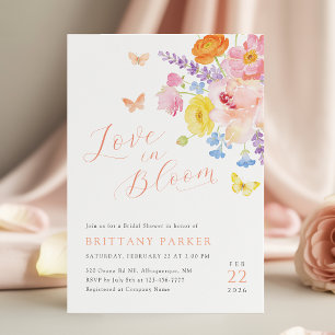 Launische Florale Hochzeitduschparty Einladung
