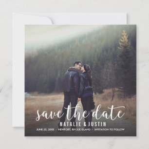 Launische Foto-Save-the-Date-Quadratische Ankündig Save The Date