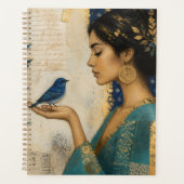 Launische Frau und ein blauer Vogel Planer (Vorderseite)