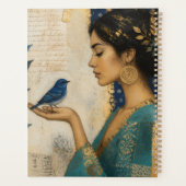 Launische Frau und ein blauer Vogel Planer (Rückseite)