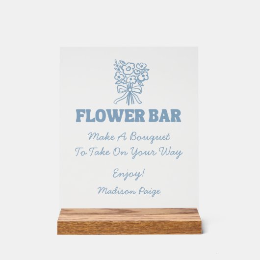 Launische Frisch auf dem Markt Blaue Babyparty zur Acrylschild (Vorderseite)