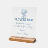 Launische Frisch auf dem Markt Blaue Babyparty zur Acrylschild (Winkel)