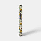 Launische Frösche im Regenmantel-Muster iPhone Hülle (Linke Seite)