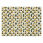 Launische Frösche im Regenmantel-Muster Tischdecke (Vorderseite (Horizontal))