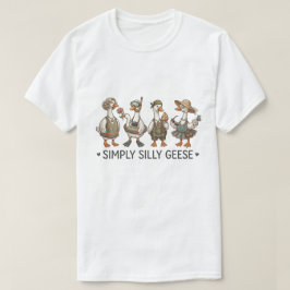 Launische Gänse-Sommerparty Vintage-Illustration T-Shirt