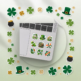 Launische Grüne Irische Volks St. Patrick’s Day Se Aufkleber