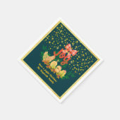 Launische Henne-und-Küken-Weihnachts-Papier-Servie Serviette (Ecke)