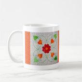 Launische Herz-Steppdecke - Block #2 Kaffeetasse (Links)