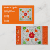 Launische Herz-Steppdecke - Block #2 Visitenkarte (Vorne/Hinten)