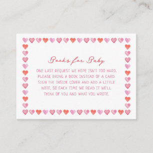Launische Herzen Baby Shower Bücher für Baby Begleitkarte