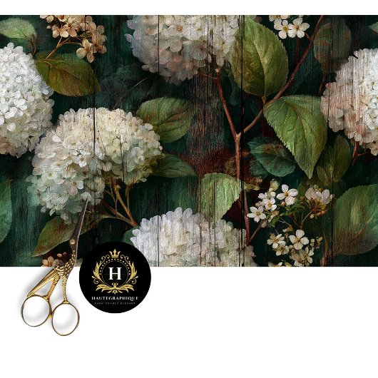 Launische Hydrangea nahtlose Decoupage Seidenpapier