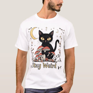 Launische Katze im Noir-Stil, umrahmt von roten Pi T-Shirt
