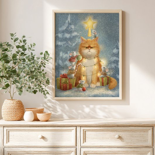 Launische Katze und Mäusemärchenbuch-Kinderposter Poster