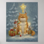 Launische Katze und Mäusemärchenbuch-Kinderposter Poster (Vorne)