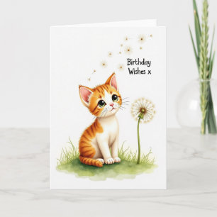 Launische Katze Wunsch Geburtstagskarte Karte