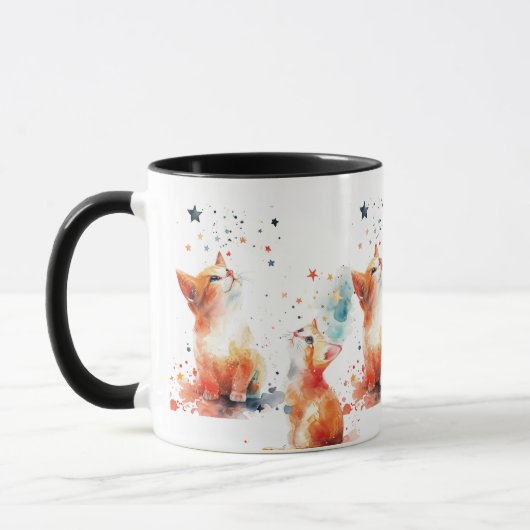 Launische Katzen-Kaffeetasse Tasse (Links)