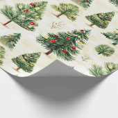 Launische Kiefernbaum-Muster Geschenkpapier (Ecke)