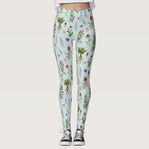 Launische Kräuter auf Minzgrün Leggings