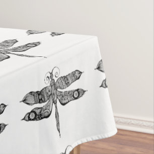 Launische Libellen-Gekritzel-Kunst Tischdecke