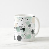 Launische Minze Schwarz Creme Punkte Kaffeetasse (VorderseiteRechts)