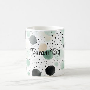 Launische Minze Schwarz Creme Punkte Kaffeetasse