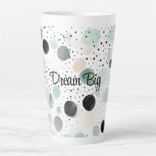 Launische Minze Schwarz Creme Punkte Milchtasse