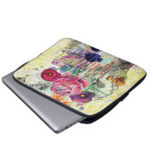 Launische Mixed-Media-Collage-Kunst Laptopschutzhülle (Vorne Knopf)