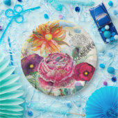 Launische Mixed-Media-Collage-Kunst Pappteller (Party)