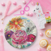 Launische Mixed-Media-Collage-Kunst Pappteller (Party)
