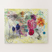 Launische Mixed-Media-Collage-Kunst Puzzle (Horizontal)
