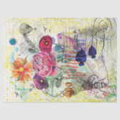 Launische Mixed-Media-Collage-Kunst Seidenpapier (Vorderseite)