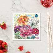 Launische Mixed-Media-Collage-Kunst Serviette (Beispiel)