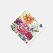 Launische Mixed-Media-Collage-Kunst Serviette (Ecke)