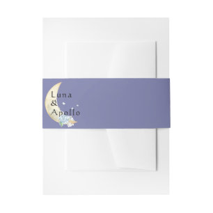 Launische Mond-Dunkelviolette Hochzeit Einladungsbanderole