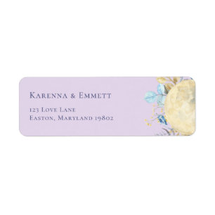 Launische Mond Lila Babyparty Rücksendeadresse