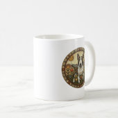 Launische Naive Kunst Bull Terrier Kaffeetasse (VorderseiteRechts)