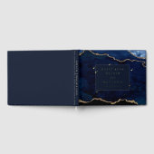 Launische Navy Celestial Hochzeit Gästebuch (Voll)