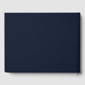 Launische Navy Celestial Hochzeit Gästebuch (Rückseite)