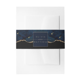 Launische Navy Himmels-Hochzeit Einladungsbanderole