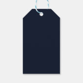 Launische Navy Himmels-Hochzeit Geschenkanhänger (Rückseite)